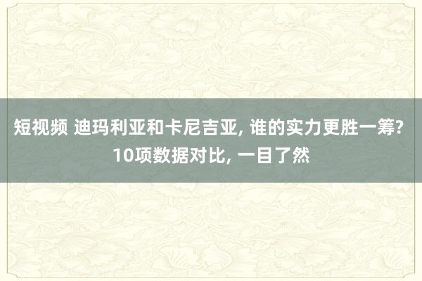 短视频 迪玛利亚和卡尼吉亚， 谁的实力更胜一筹? 10项数据对比， 一目了然