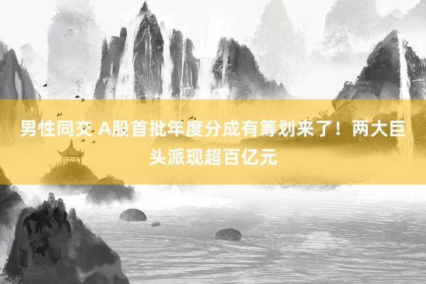 男性同交 A股首批年度分成有筹划来了！两大巨头派现超百亿元