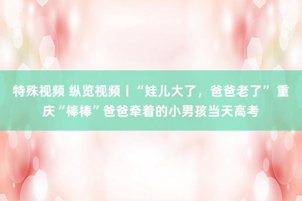 特殊视频 纵览视频丨“娃儿大了，爸爸老了” 重庆“棒棒”爸爸牵着的小男孩当天高考